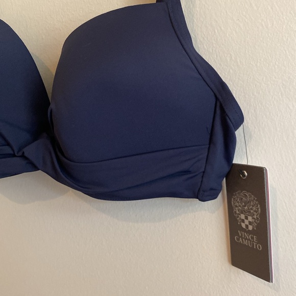 New Vince Camuto Women's Standard Draped Bikini Top Retail $78 - Picture 4 of 5